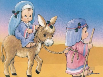 ディズニー Painting - 子供向け漫画「エジプトのクリスマス物語」